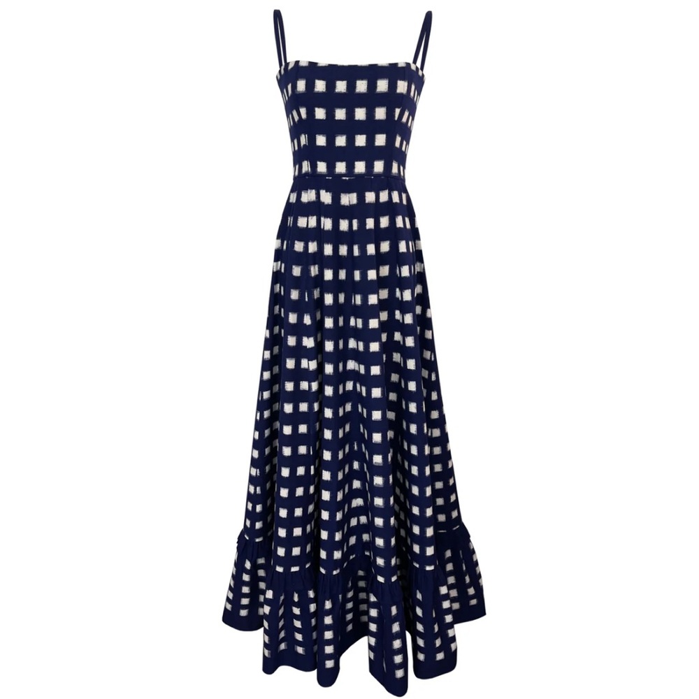 De Castro Checkmate Dress - Navy, Large